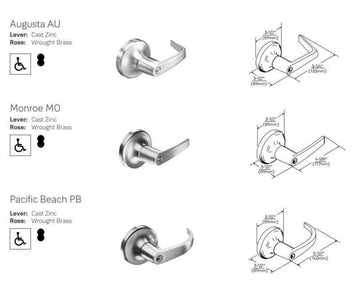 Accentra 4704LN Grade 1 Entry Cylindrical Lever Lock